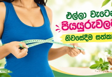 එල්ලා වැටෙන පියයුරුවලට නිවසේදීම සත්කාර