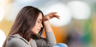 Woman in sad