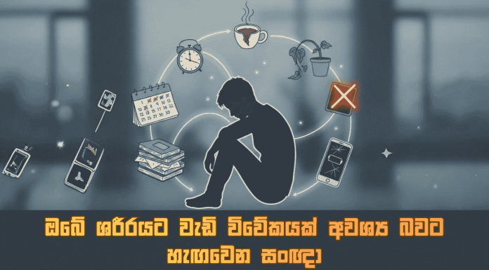 ඔබේ ශරීරයට වැඩි විවේකයක් අවශ්ය බවට හැඟවෙන සංඥා